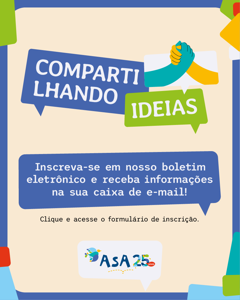 Banner do Compartilhando Ideias, o boletim eletrônico da ASA.