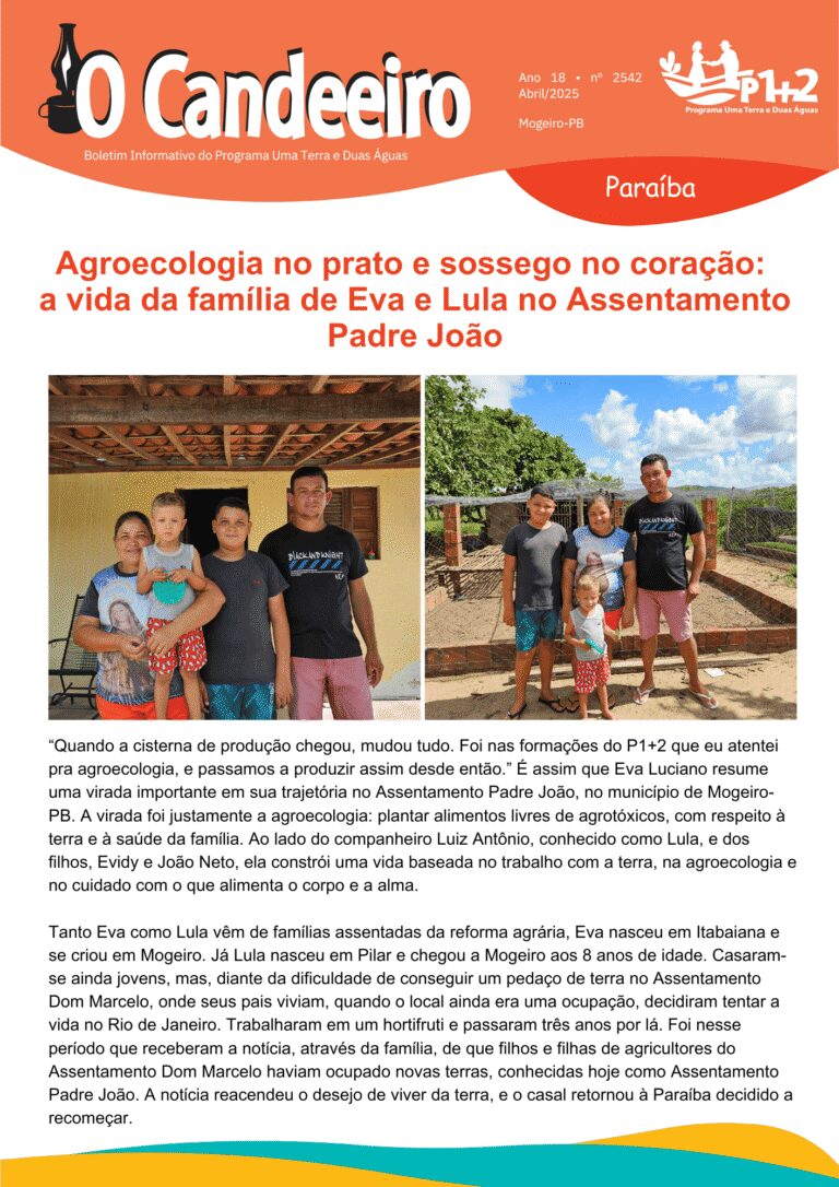 Agroecologia no prato e sossego no coração: a vida da família de Eva e Lula no Assentamento Padre João