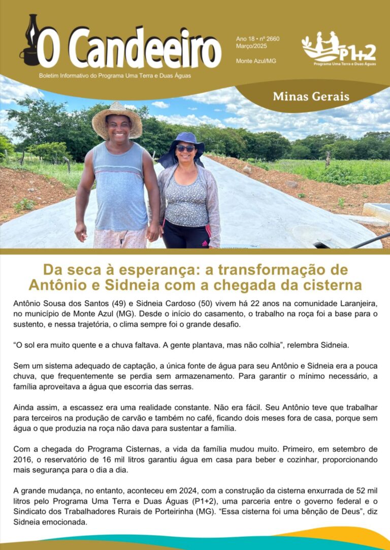 Da seca à esperança: a transformação de Antônio e Sidneia com a chegada da cisterna