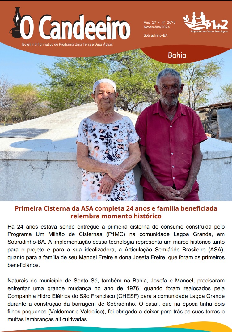 Primeira Cisterna da ASA completa 24 anos e família beneficiada relembra momento histórico