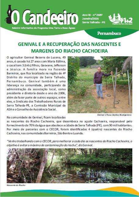 Genival e a recuperação das nascentes e margens do Riacho Cachoeira
