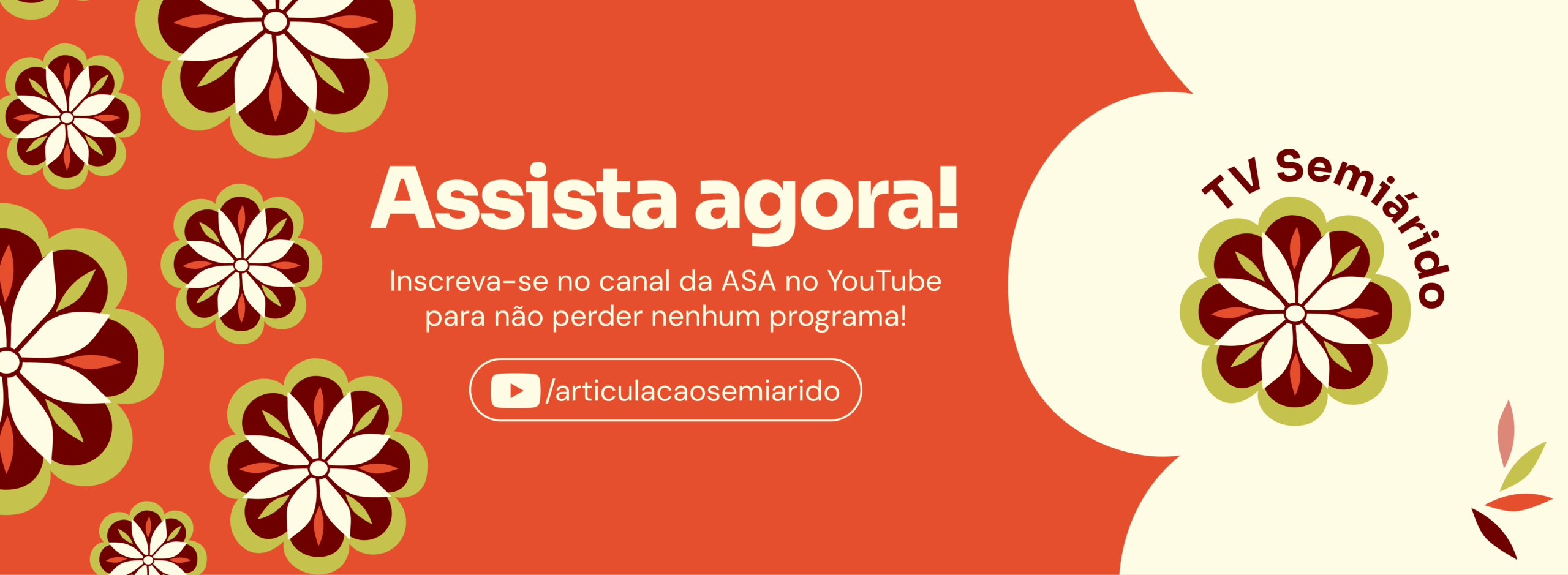 banner da TV Semiárido. Assista agora no youtube da ASA