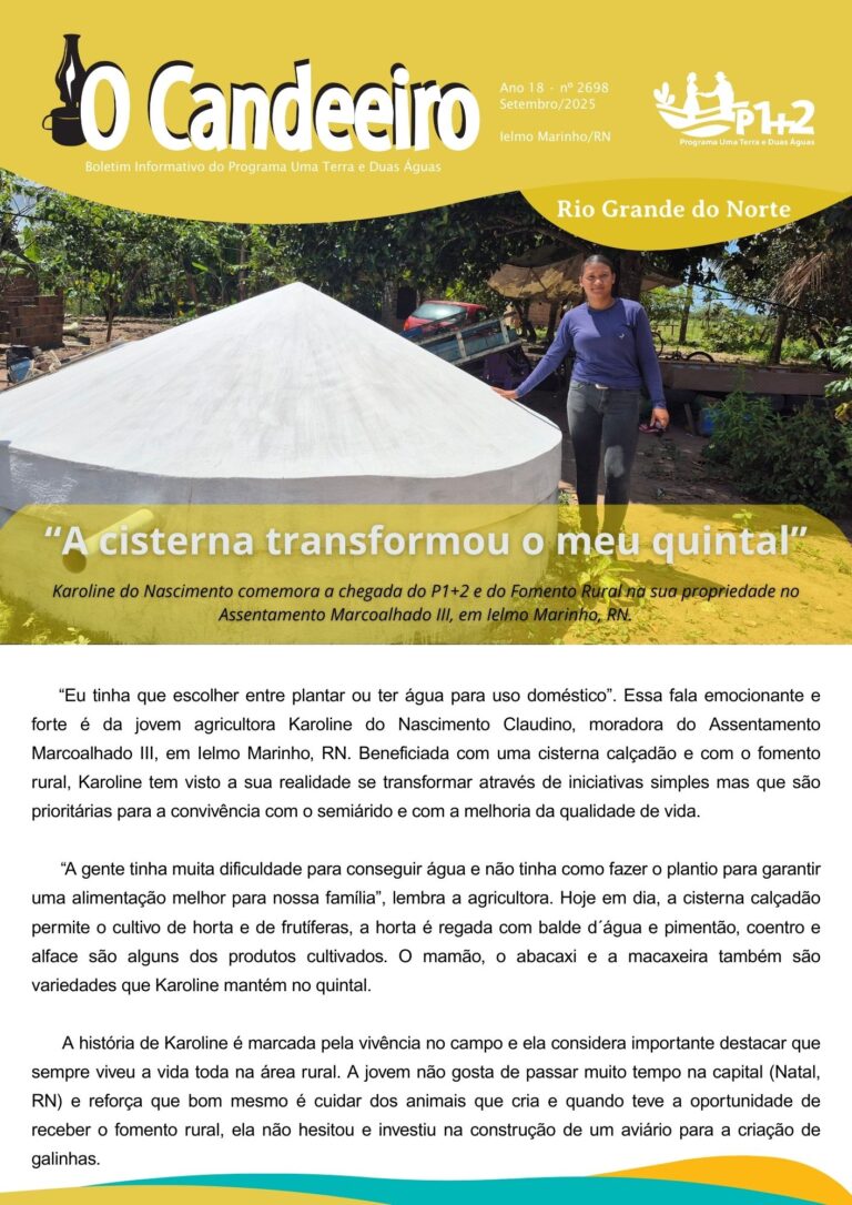 “A cisterna transformou o meu quintal”