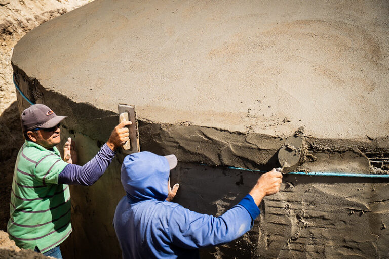 Construção Cisterna Enxurrada, Lagoa do Xavier, RN. Foto: Mickaelly Moreira/ASA