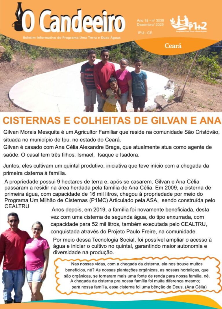 Cisternas e Colheitas de Gilvan e Ana