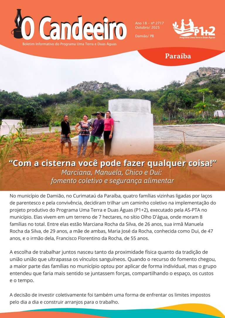 “Com a cisterna você pode fazer qualquer coisa!”