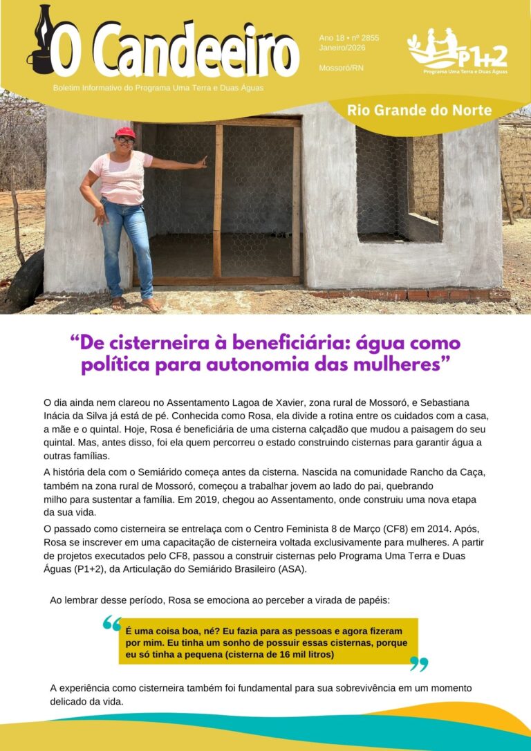 “De cisterneira à beneficiária: água como política para autonomia das mulheres”