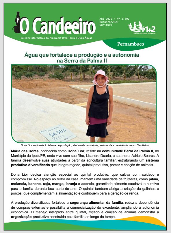 Água que fortalece a produção e a autonomia na Serra da Palma II