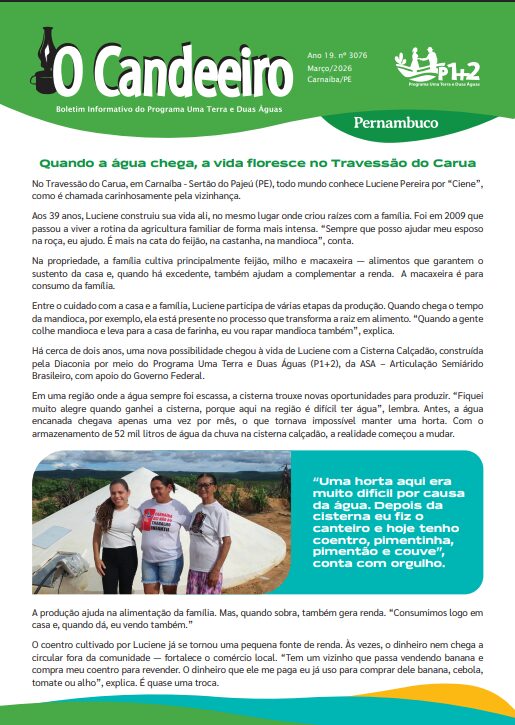 Quando a água chega, a vida floresce no Travessão do Carua