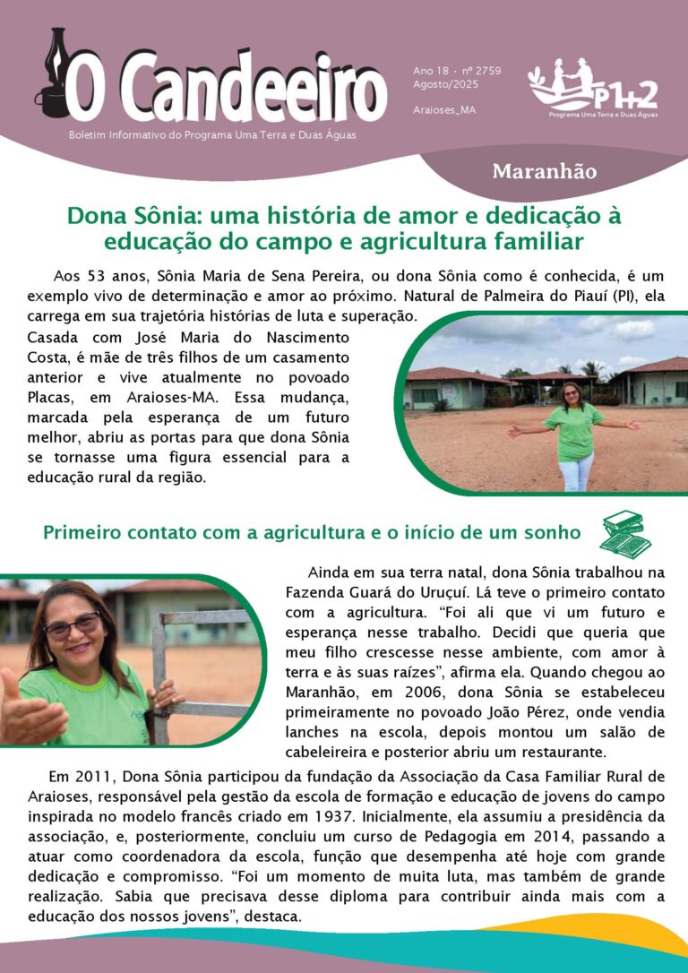 Dona Sônia: uma história de amor e dedicação à educação do campo e agricultura familiar