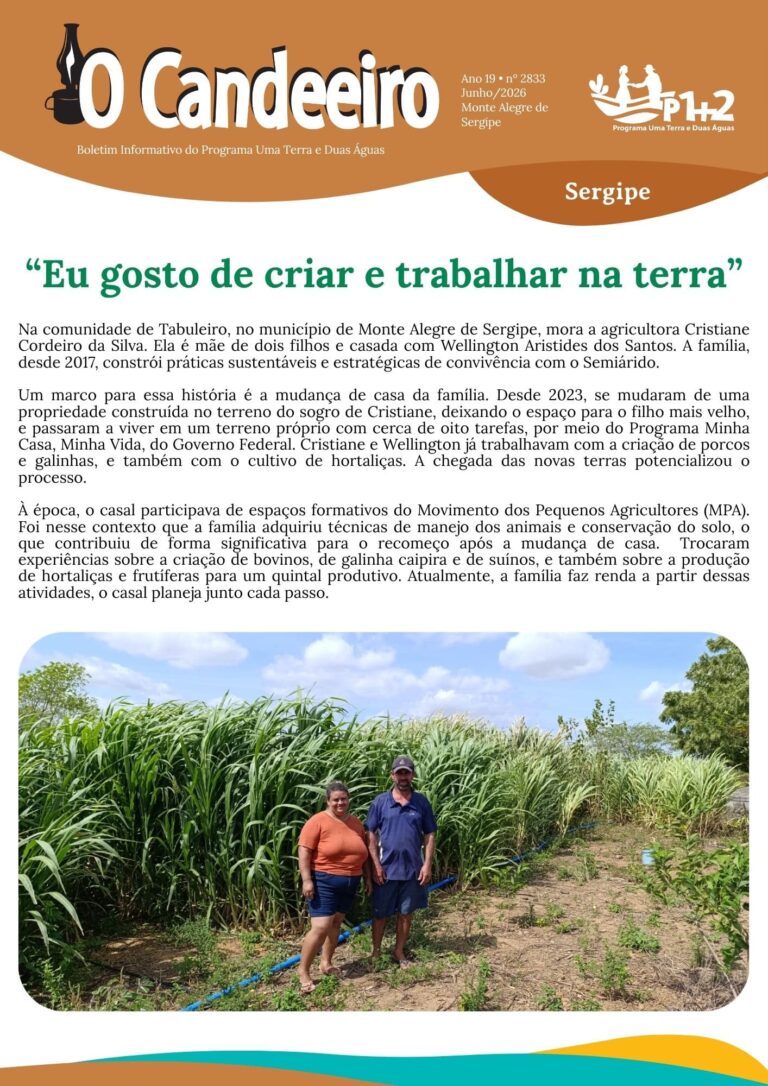 Eu gosto de criar e trabalhar na terra