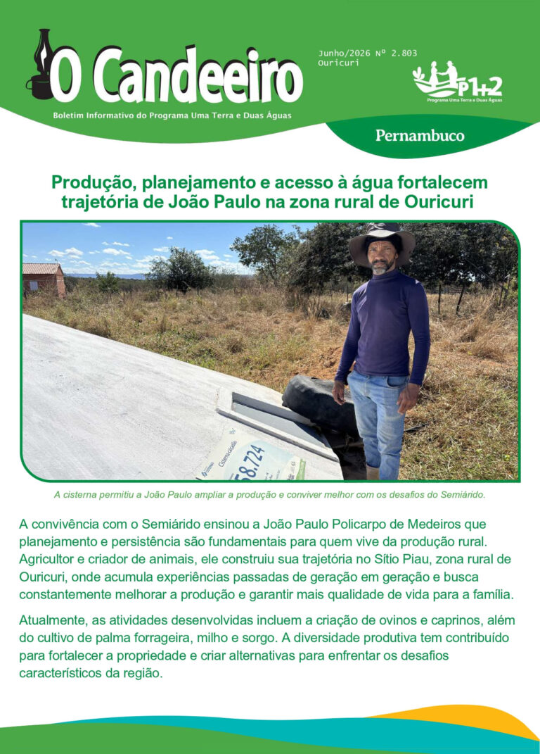 Produção, planejamento e acesso à água fortalecem trajetória de João Paulo na zona rural de Ouricuri