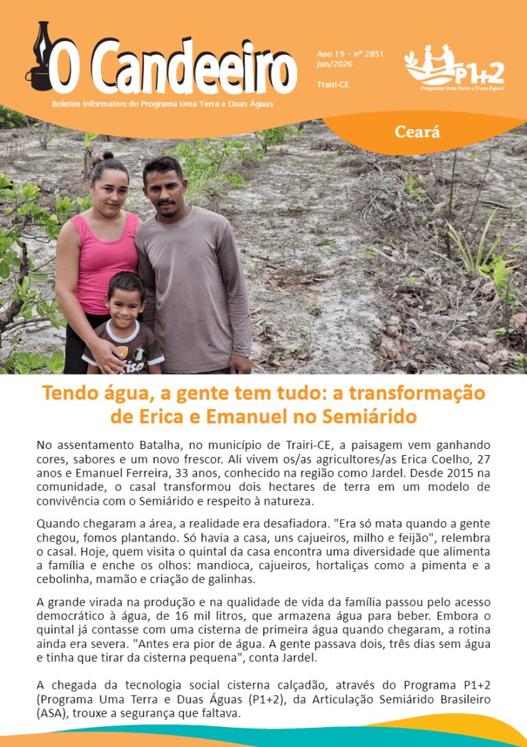 Tendo água, a gente tem tudo: a transformação de Erica e Emanuel no Semiárido