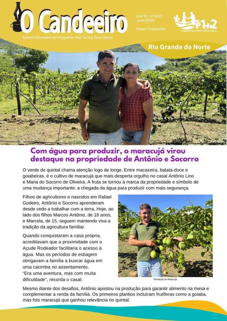 Com água para produzir, o maracujá virou destaque na propriedade de Antônio e Socorro