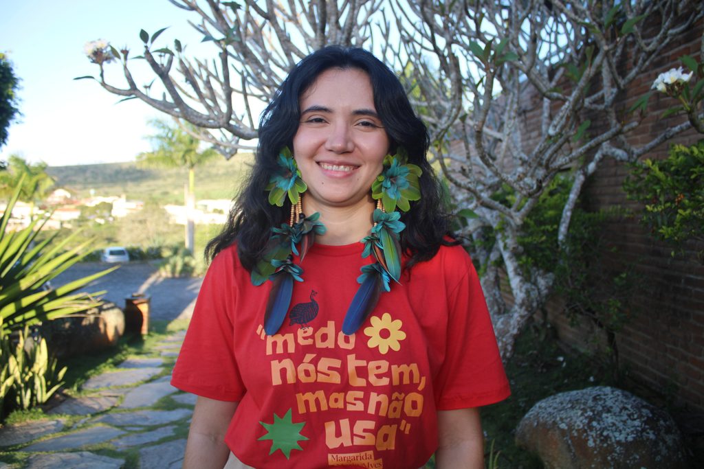 Artesã e educadora popular e diretora do Museu dos Povos Indígenas do Piauí Anízia Maria (MUPI), Dinayana Tabajara. Foto: Helena Dias/ASA Brasil