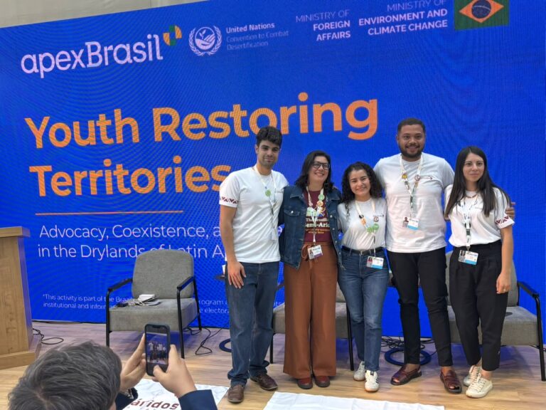 Painel “Juventudes restaurando territórios: incidência, convivência e adaptação nos semiáridos da América Latina” | Foto: Pedro Sena