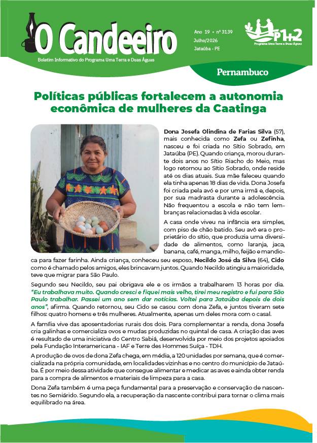 POLÍTICAS PÚBLICAS FORTALECEM A AUTONOMIA ECONÔMICA DE MULHERES DA CAATINGA